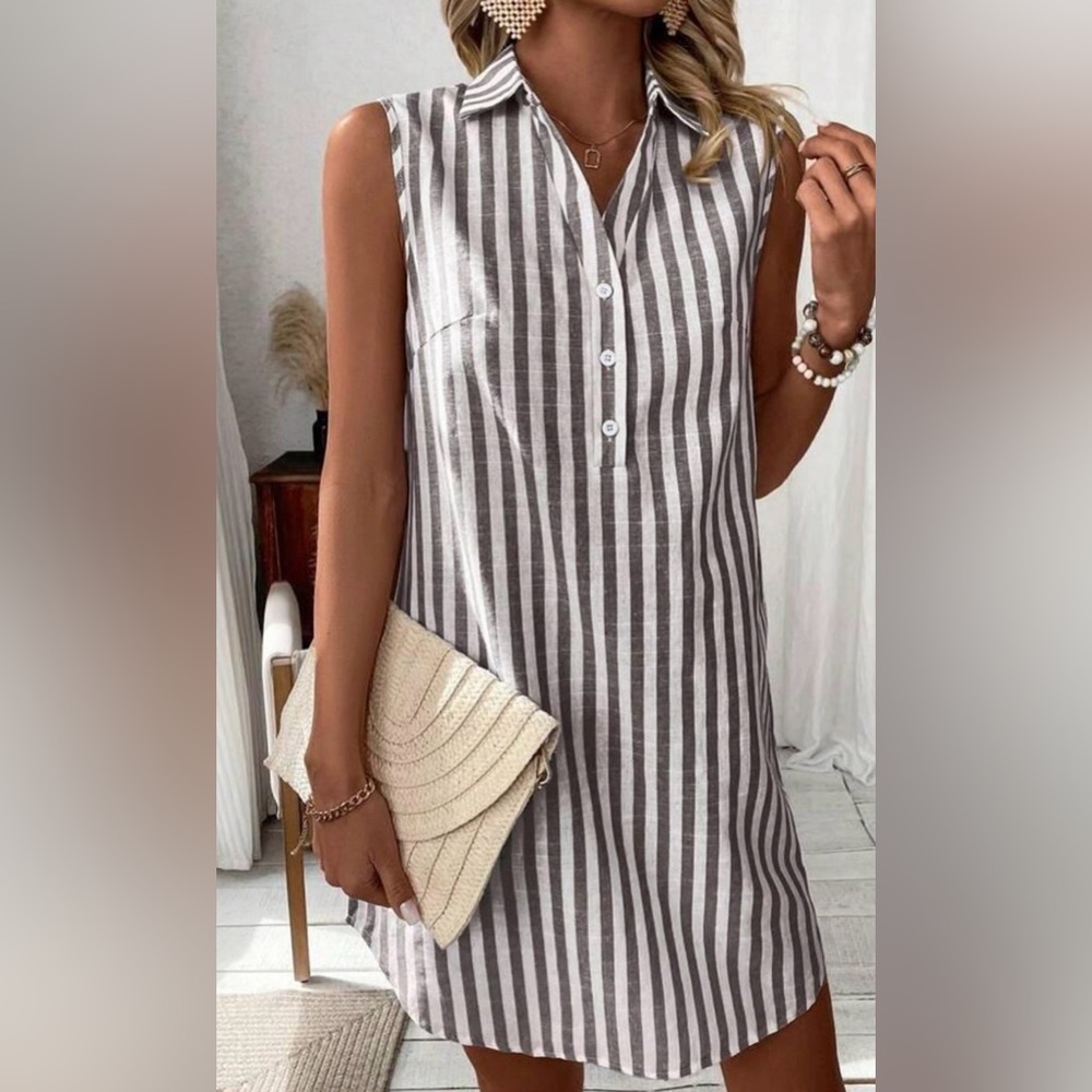 Striped Sleeveless Dress